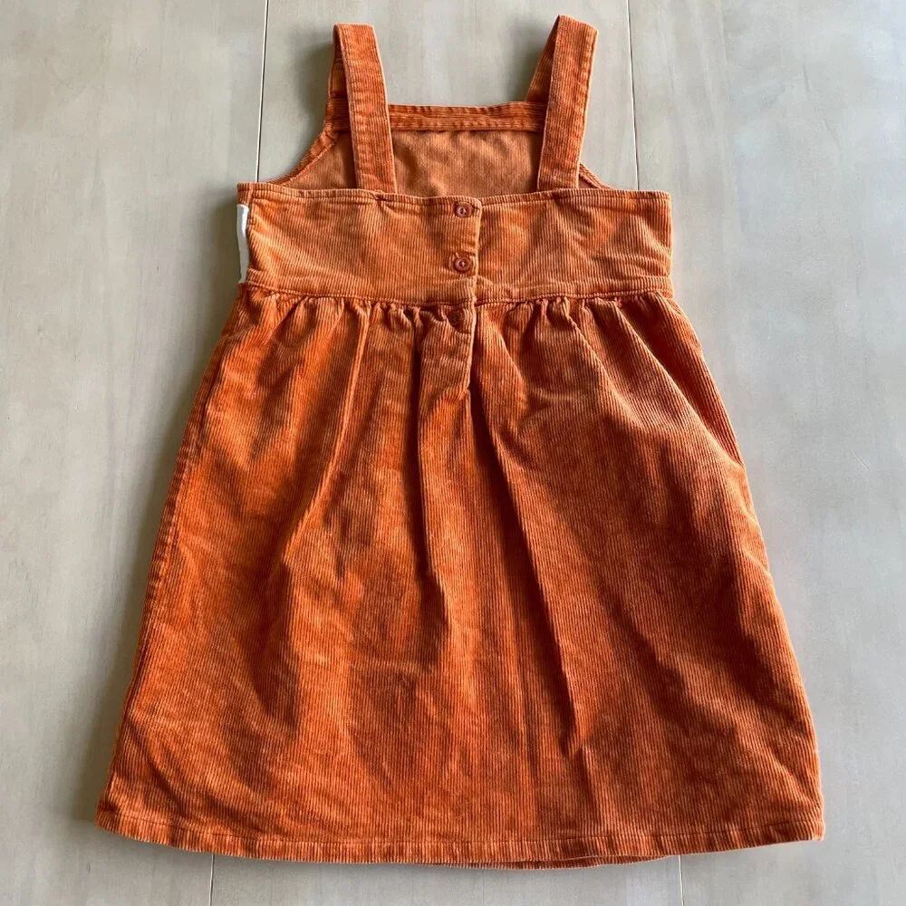 Gymboree‎ Girl's Orange Fox Corduroy Jumper Dress - Size 7